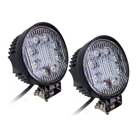 Carjamz Race Sport Street Series 4" Round LED, Work Spot Light, 24W/1,560LM, Pair RS-24W-R-2